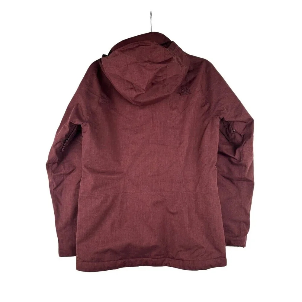 The North Face Women's Medium Jacket DryVent Burgundy Full Zip Pockets